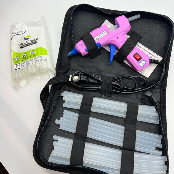 Hot Glue Tool Kit w/ ~50pcs Glue Sticks, Mini Hot Melt Glue Tool w/ Carrying Bag - Picture 1 of 6